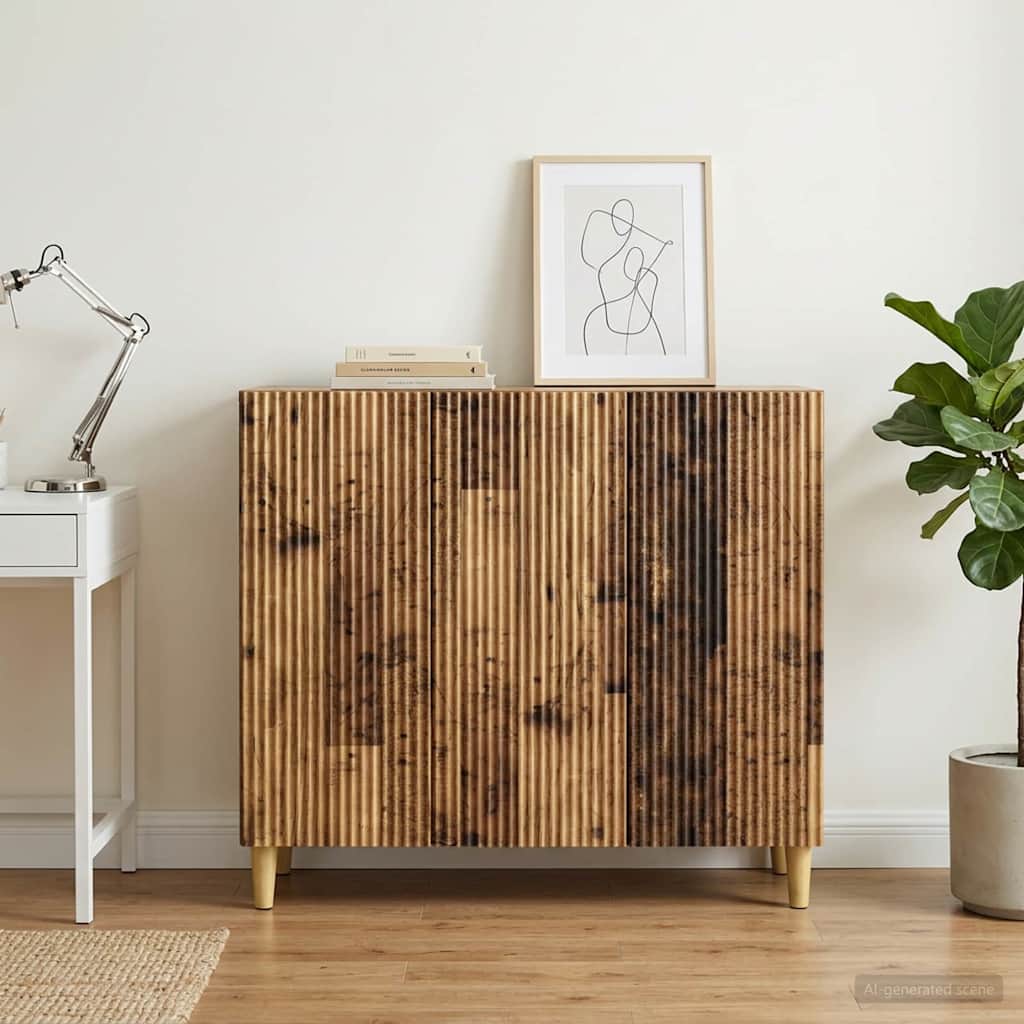 Sideboard Gammelt træ 89 x 34,5 x 80 cm Konstrueret træ
