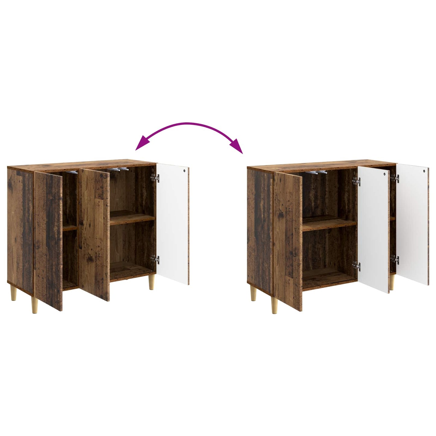 Sideboard Gammelt træ 89 x 34,5 x 80 cm Konstrueret træ