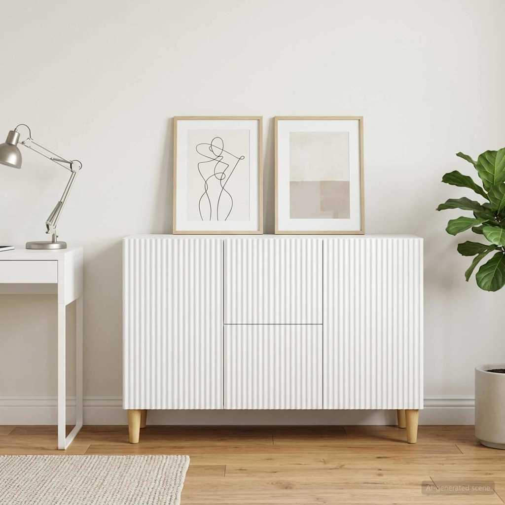 Sideboard Hvid 89 x 34,5 x 60 cm Konstrueret træ