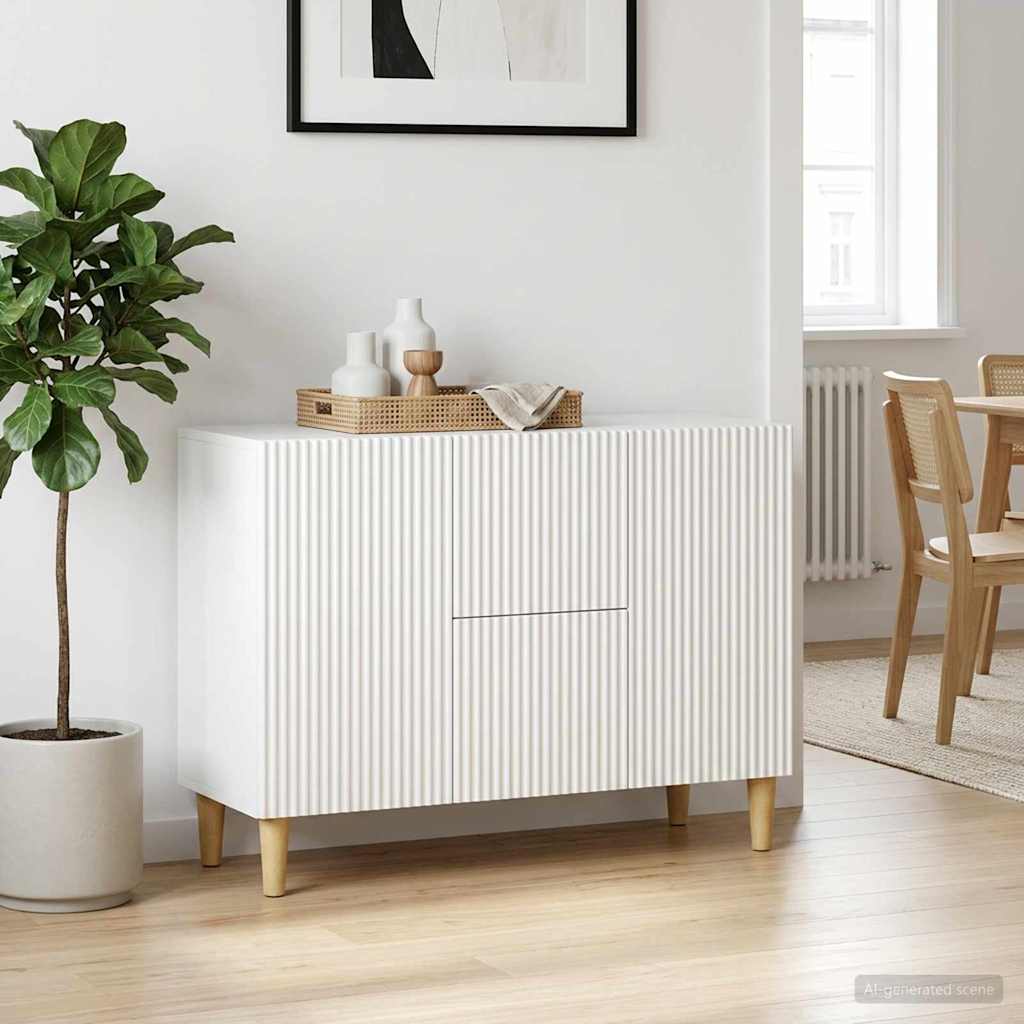 Sideboard Hvid 89 x 34,5 x 60 cm Konstrueret træ