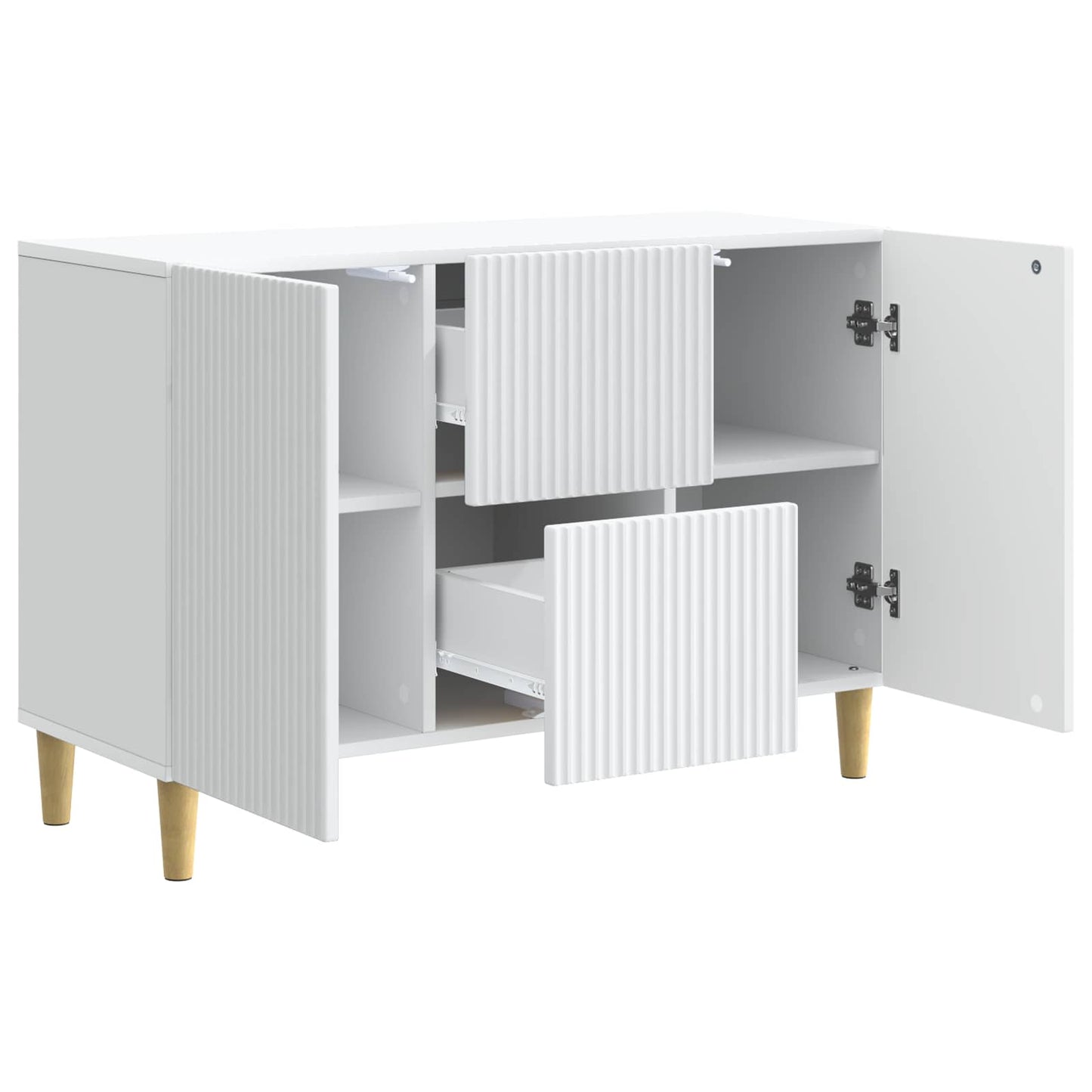 Sideboard Hvid 89 x 34,5 x 60 cm Konstrueret træ
