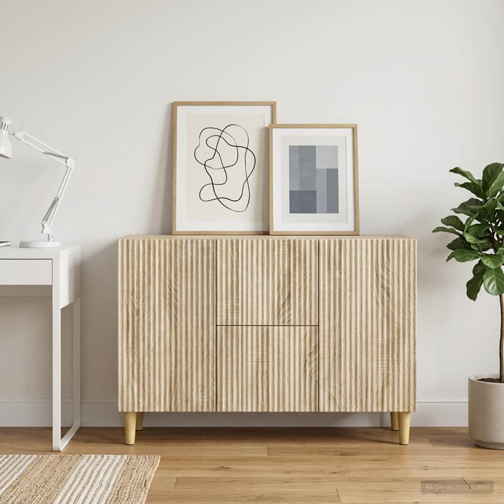 Sideboard Sonoma-eg 89 x 34,5 x 60 cm Konstrueret træ