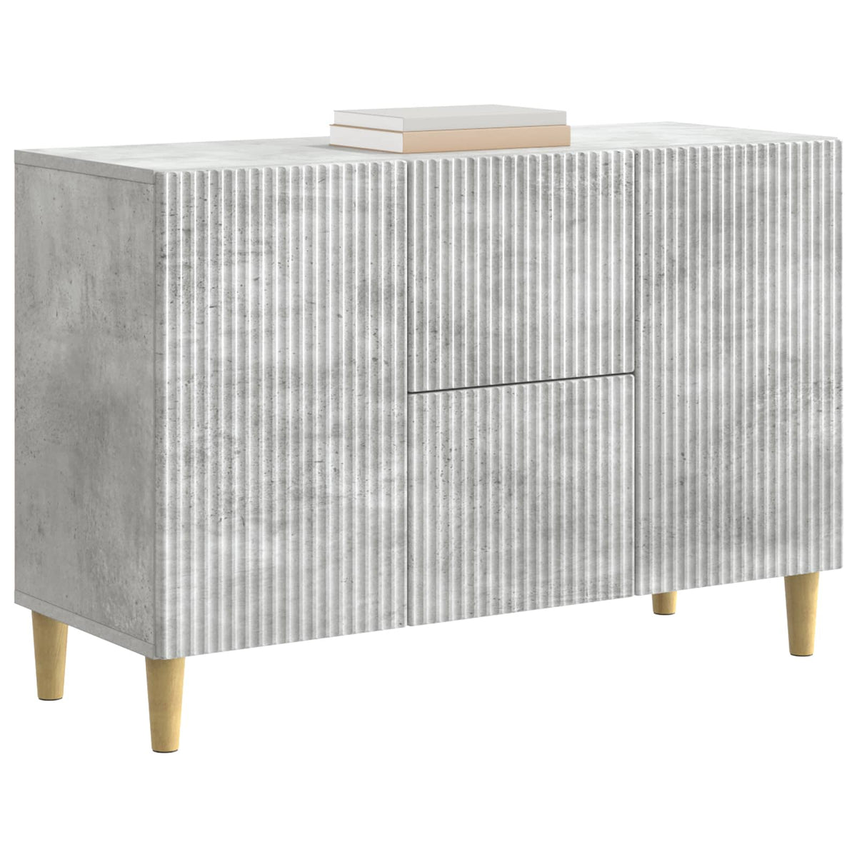Sideboard Betongrå 89 x 34,5 x 60 cm Konstrueret træ