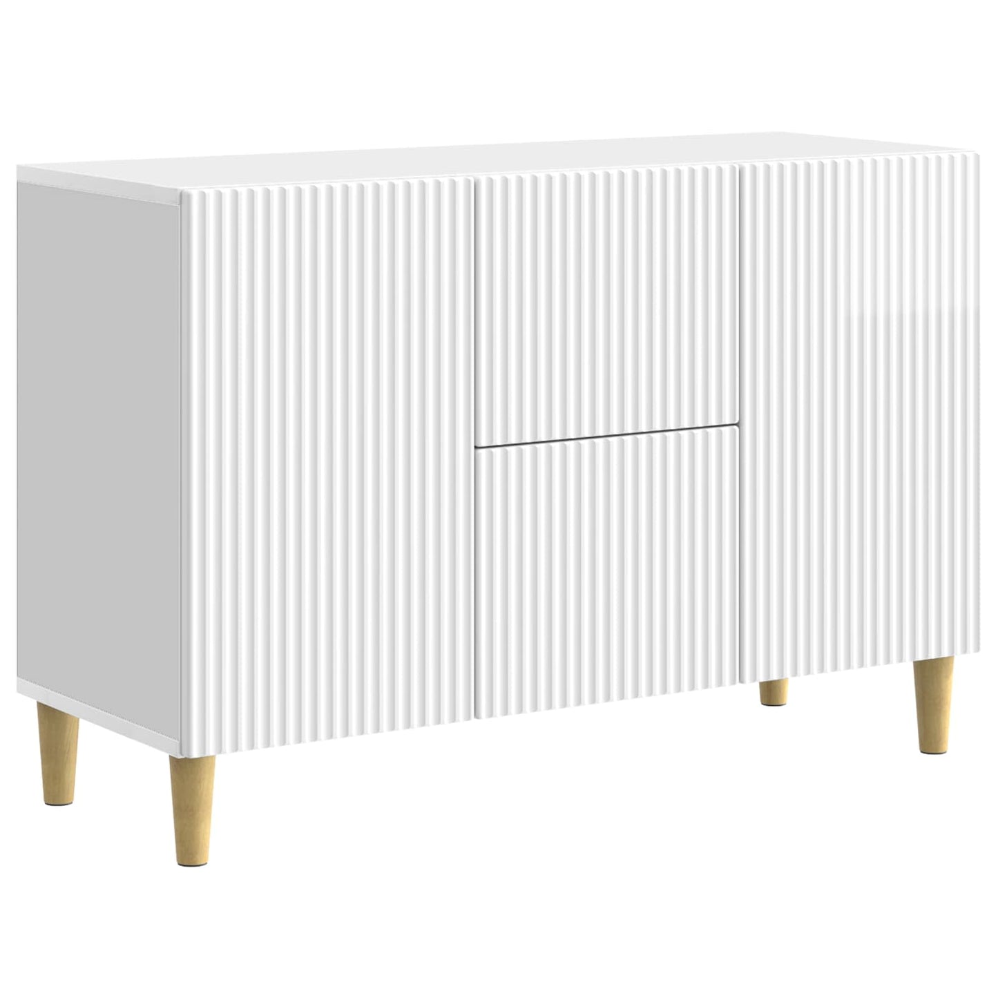 Sideboard Hvid højglans 89 x 34,5 x 60 cm Konstrueret træ