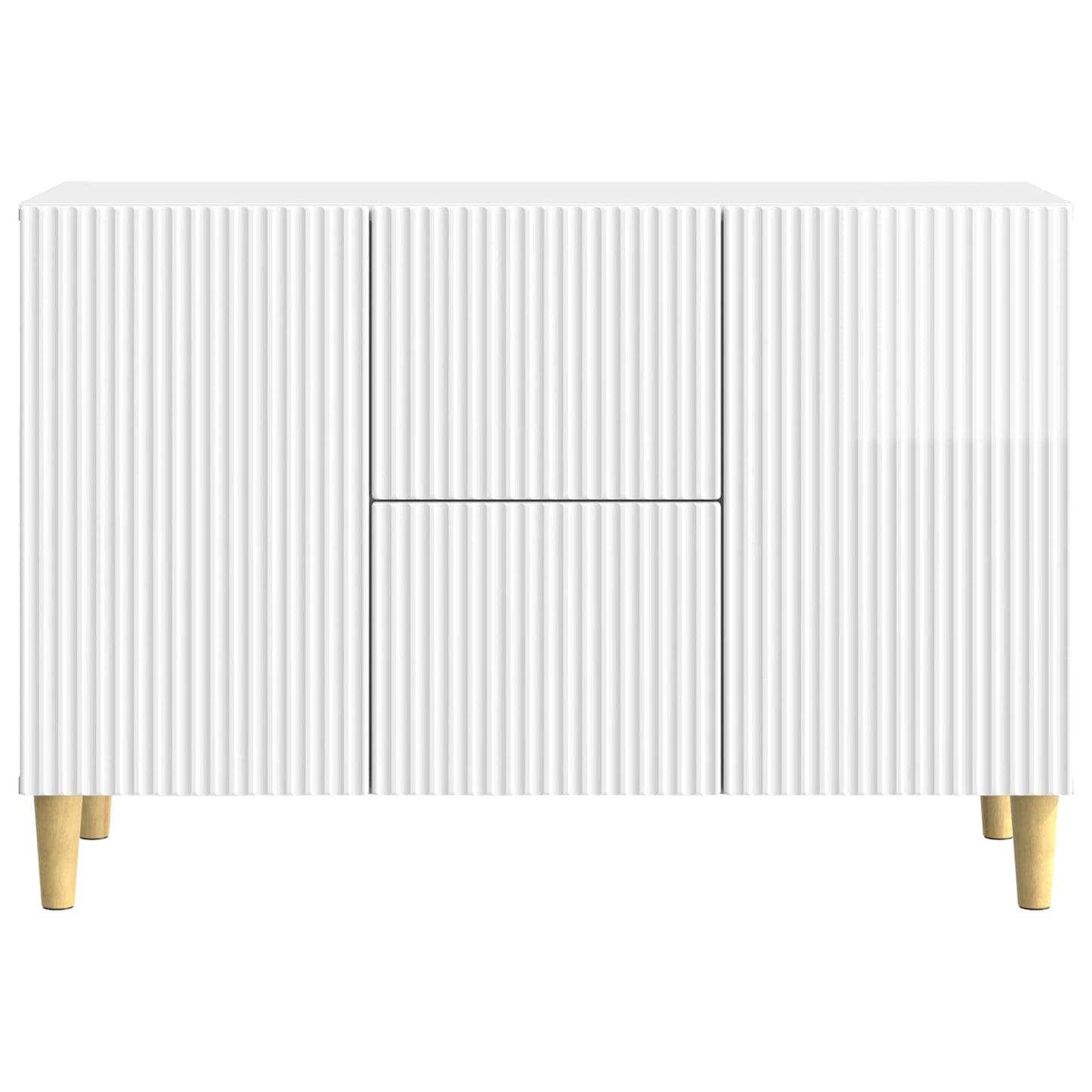 Sideboard Hvid højglans 89 x 34,5 x 60 cm Konstrueret træ