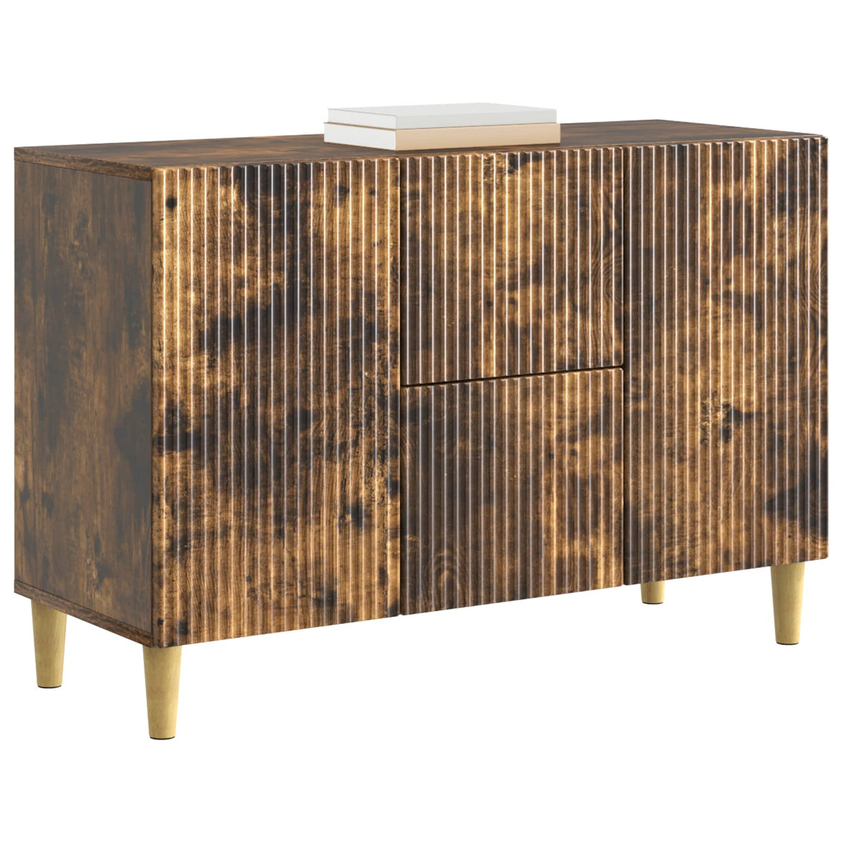 Sideboard Røget eg 89 x 34,5 x 60 cm Konstrueret træ