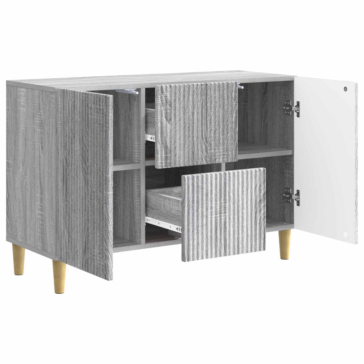 Sideboard Grå sonoma-eg 89 x 34,5 x 60 cm Konstrueret træ