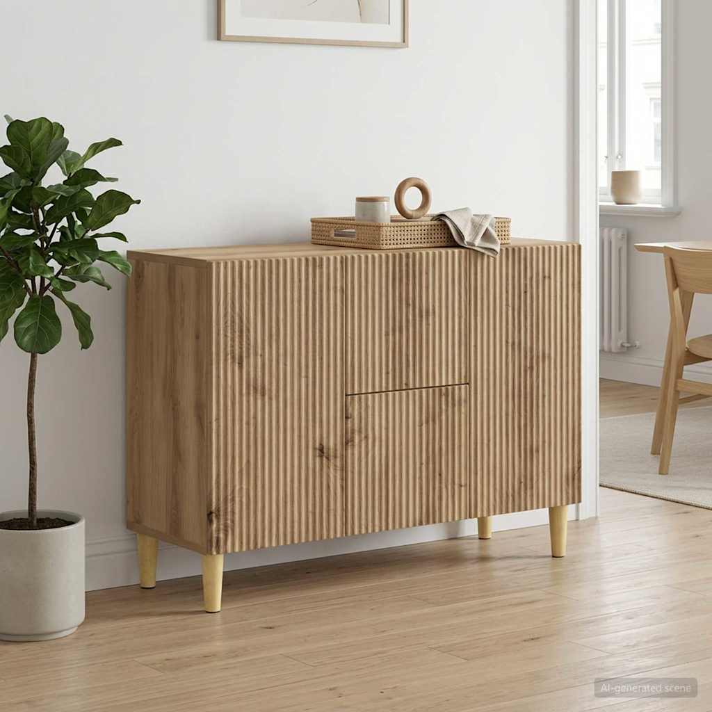 Sideboard Artisan-eg 89 x 34,5 x 60 cm Konstrueret træ