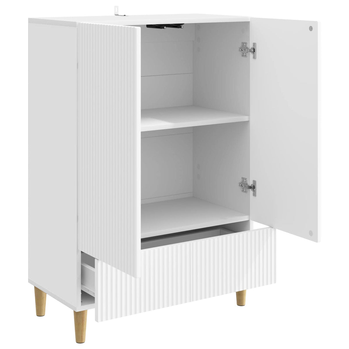 Sideboard Hvid 66 x 34,5 x 95 cm Konstrueret træ