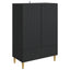Sideboard med skuffe Sort 66 x 34,5 x 95 cm Konstrueret træ