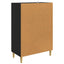 Sideboard med skuffe Sort 66 x 34,5 x 95 cm Konstrueret træ