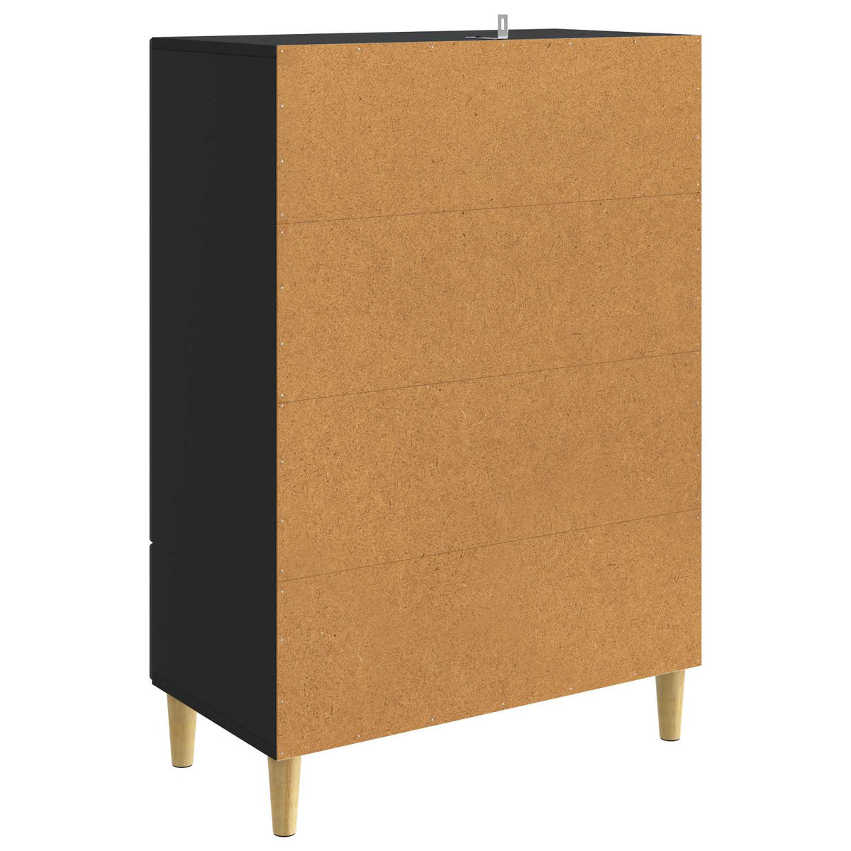 Sideboard med skuffe Sort 66 x 34,5 x 95 cm Konstrueret træ