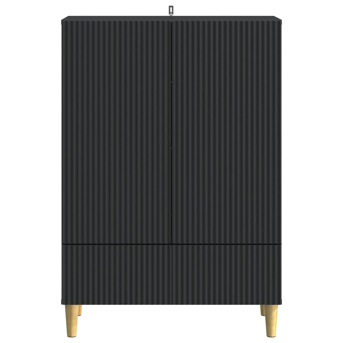 Sideboard med skuffe Sort 66 x 34,5 x 95 cm Konstrueret træ