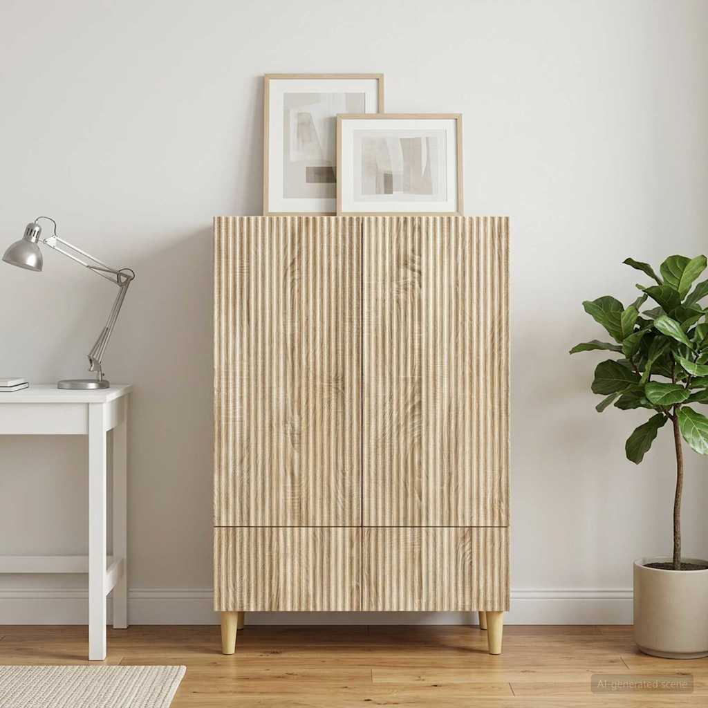 Sideboard Sonoma-eg 66 x 34,5 x 95 cm Konstrueret træ