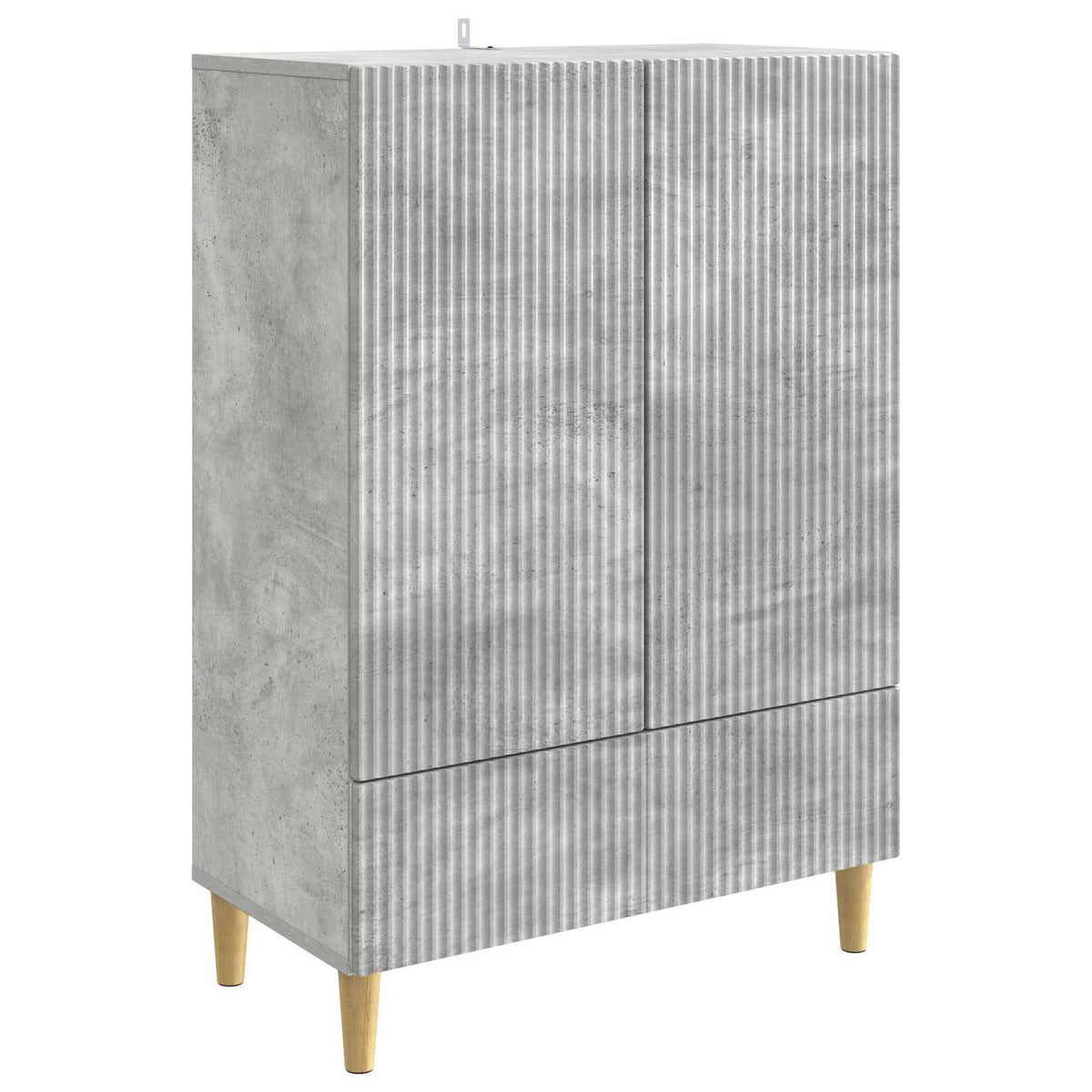 Sideboard med skuffe Betongrå 66 x 34,5 x 95 cm Konstrueret træ