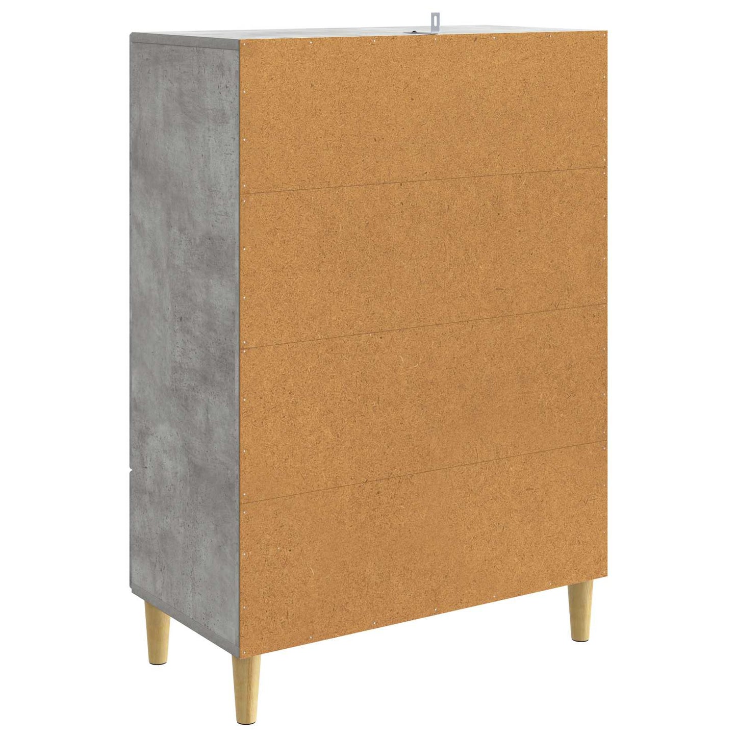 Sideboard med skuffe Betongrå 66 x 34,5 x 95 cm Konstrueret træ