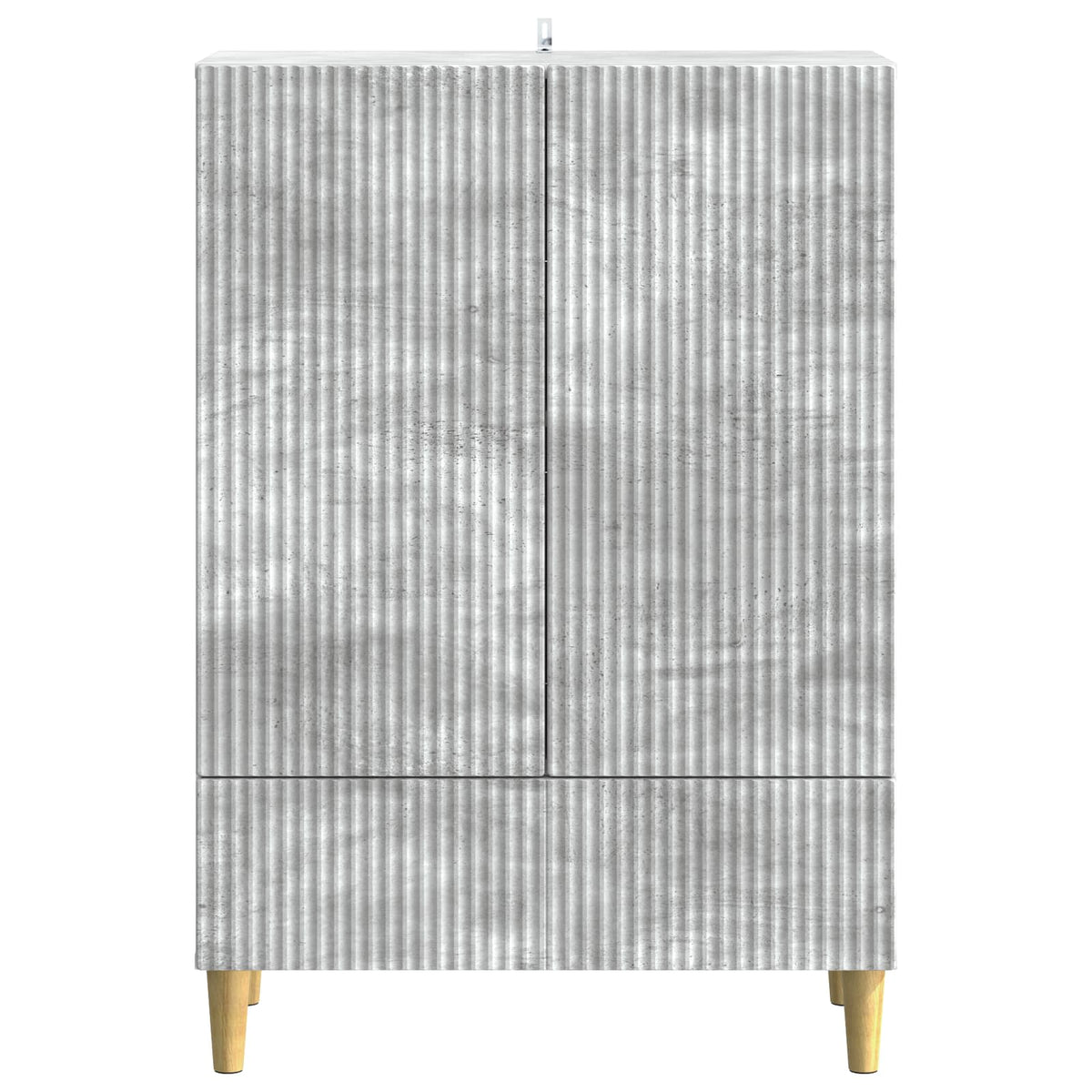 Sideboard med skuffe Betongrå 66 x 34,5 x 95 cm Konstrueret træ