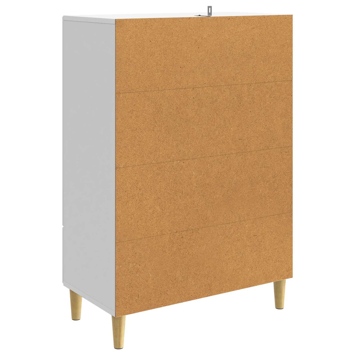 Sideboard Hvid højglans 66 x 34,5 x 95 cm Konstrueret træ