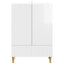 Sideboard Hvid højglans 66 x 34,5 x 95 cm Konstrueret træ