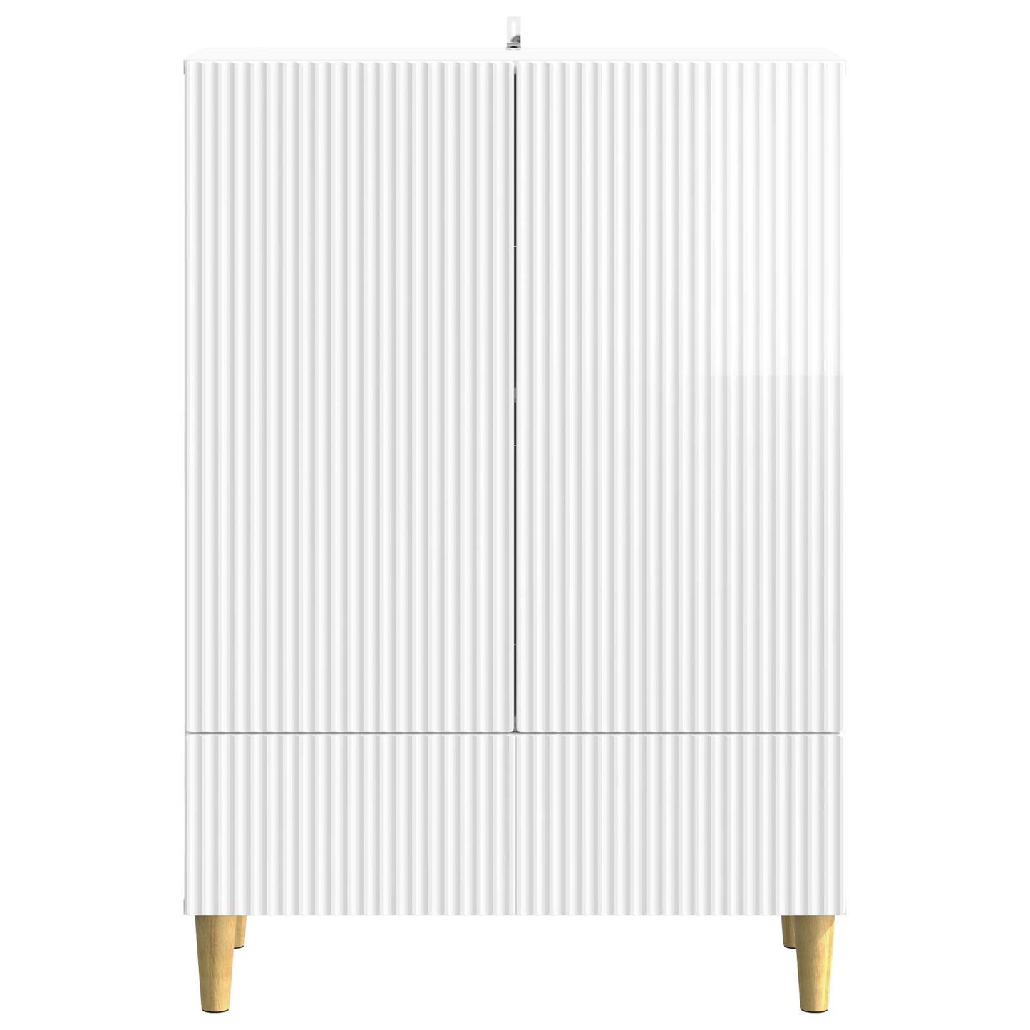 Sideboard Hvid højglans 66 x 34,5 x 95 cm Konstrueret træ