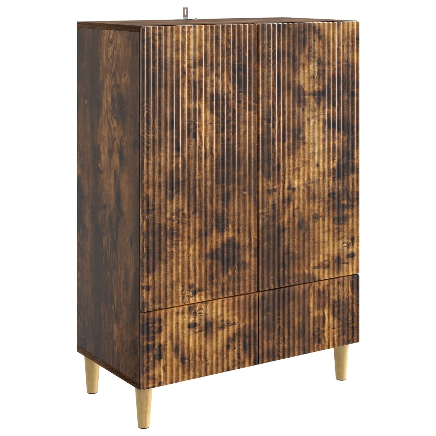 Sideboard med skuffe Røget eg 66 x 34,5 x 95 cm Konstrueret træ