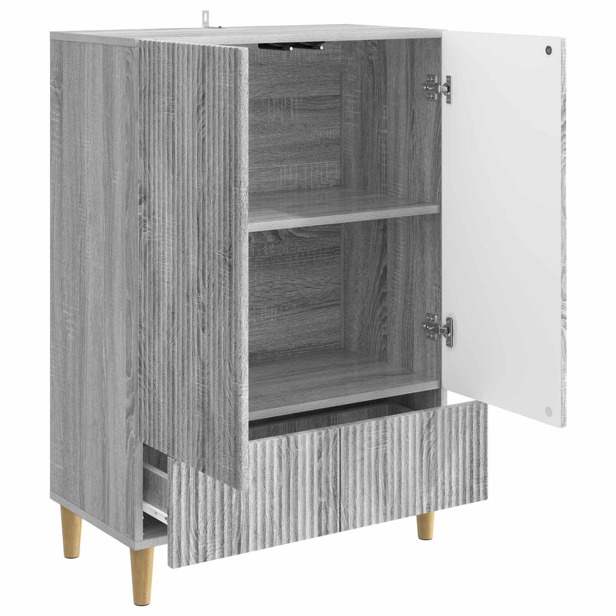 Sideboard Grå sonoma-eg 66 x 34,5 x 95 cm Konstrueret træ