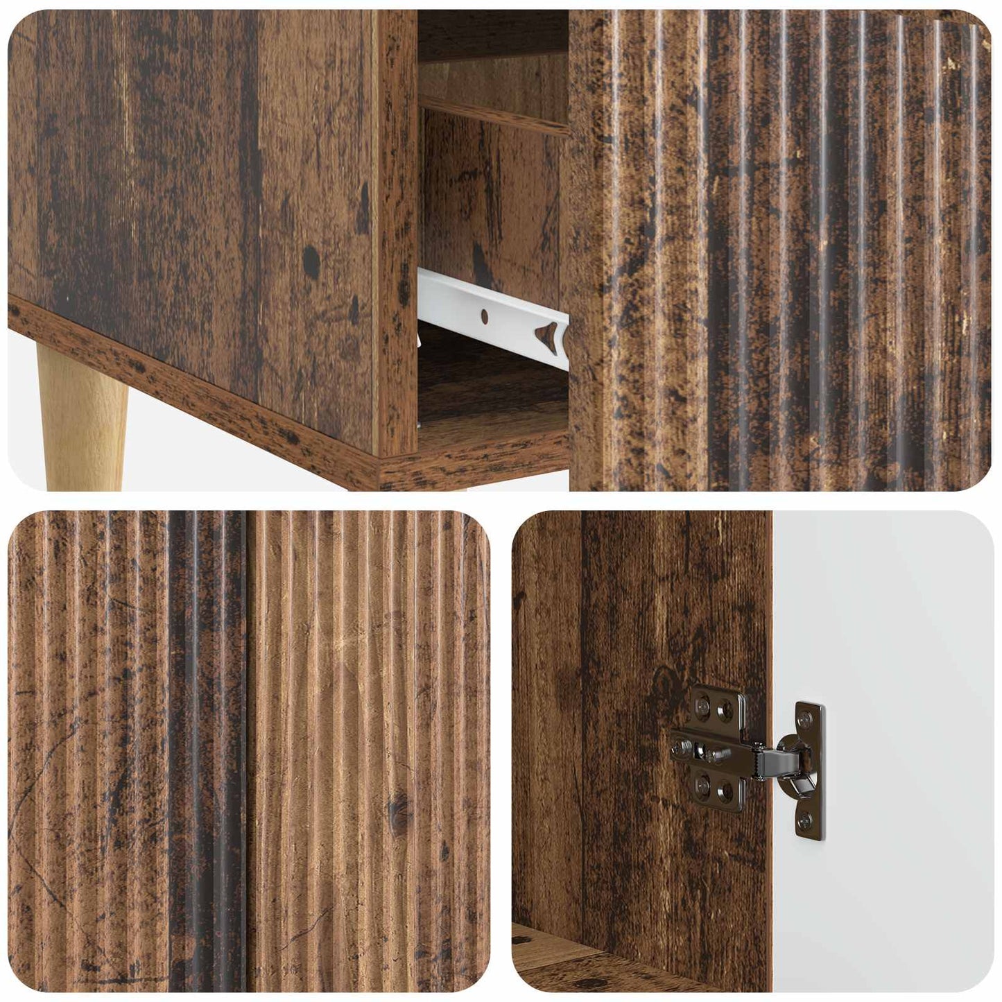 Sideboard Gammelt træ 66 x 34,5 x 95 cm Konstrueret træ