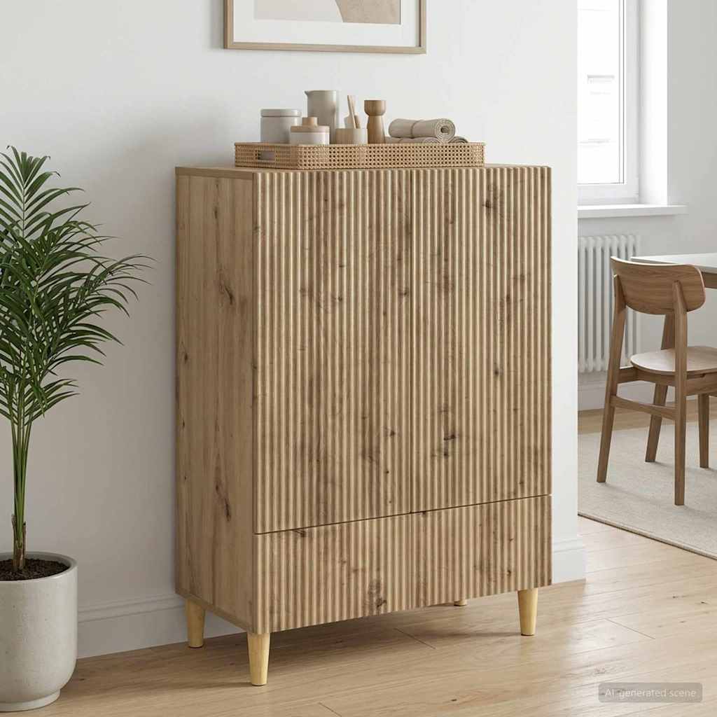 Sideboard Artisan-eg 66 x 34,5 x 95 cm Konstrueret træ