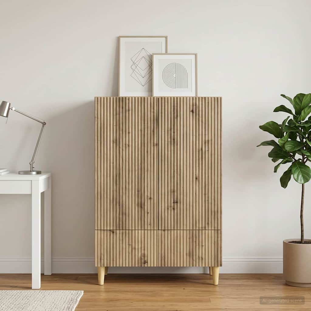 Sideboard Artisan-eg 66 x 34,5 x 95 cm Konstrueret træ