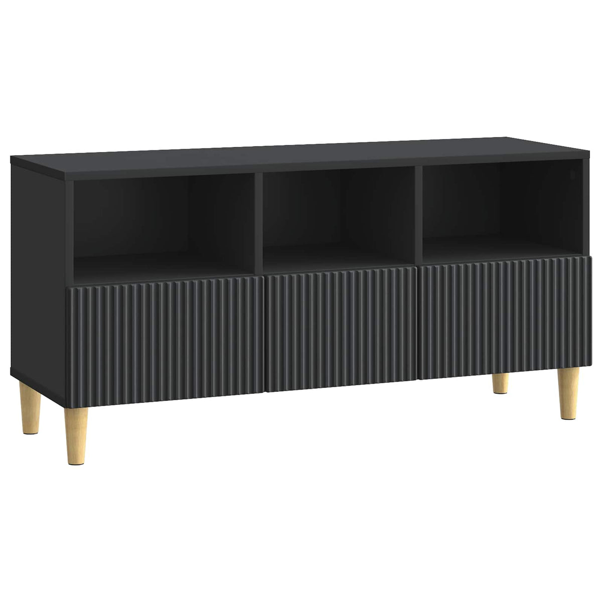 TV-skab 102 x 34,5 x 50 cm Sort Konstrueret træ