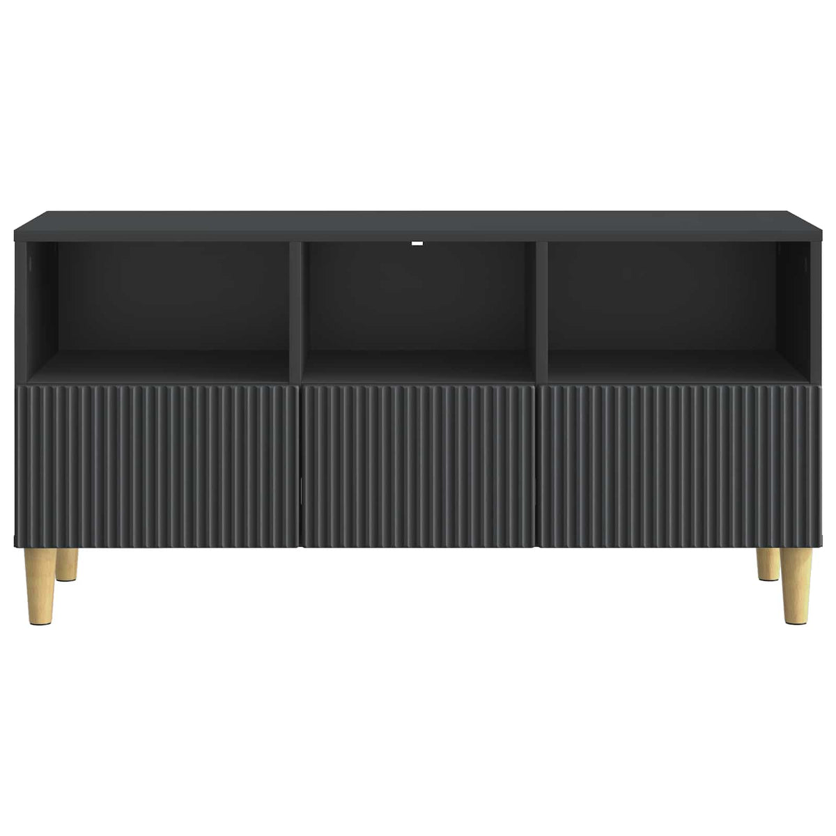 TV-skab 102 x 34,5 x 50 cm Sort Konstrueret træ