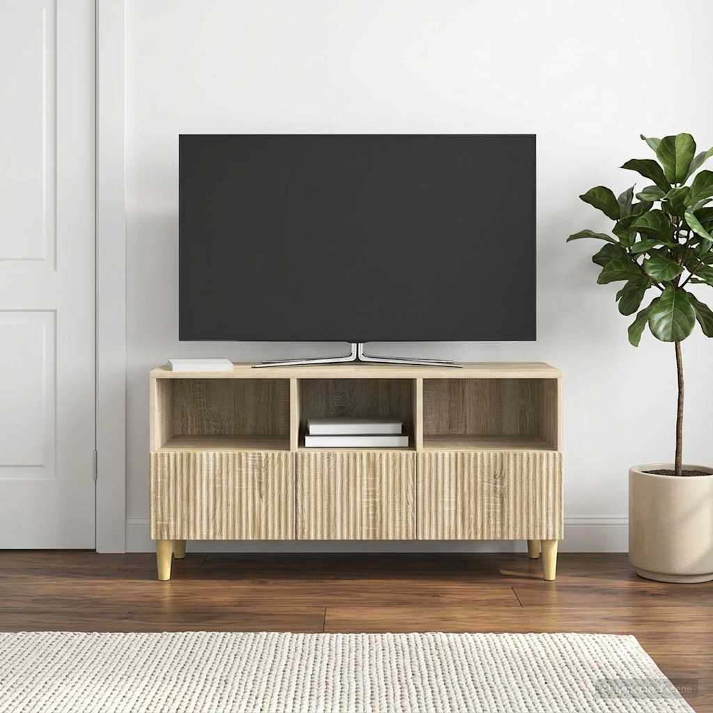 TV-skab 102 x 34,5 x 50 cm Sonoma-eg Konstrueret træ