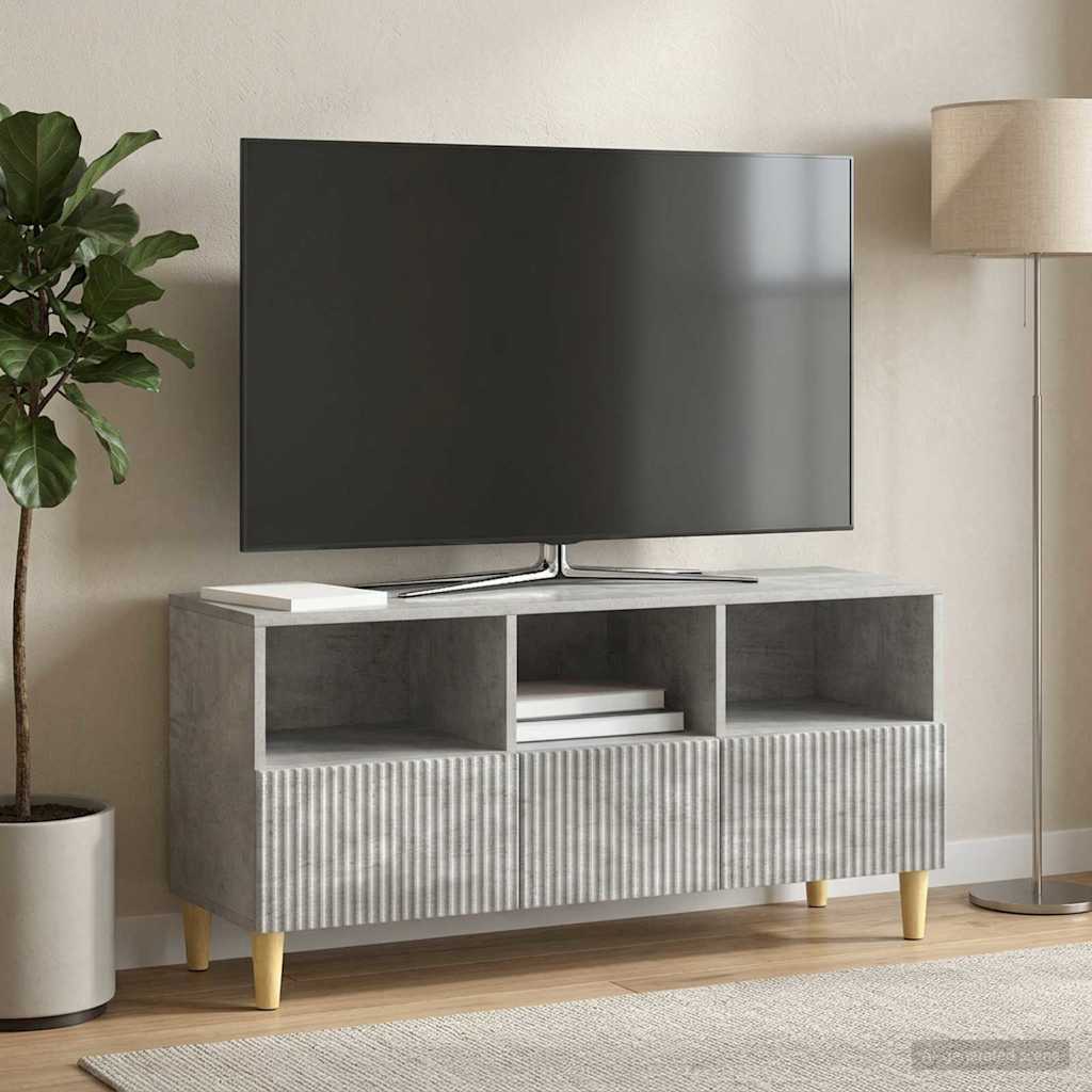 TV-skab 102 x 34,5 x 50 cm Betongrå Konstrueret træ