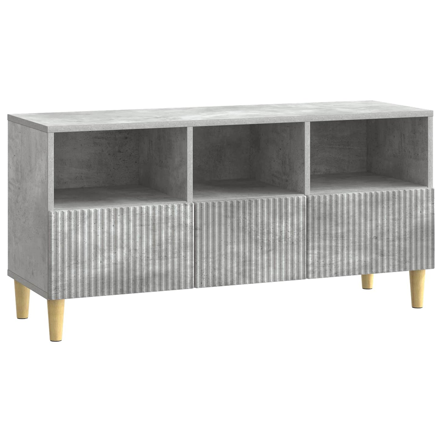 TV-skab 102 x 34,5 x 50 cm Betongrå Konstrueret træ