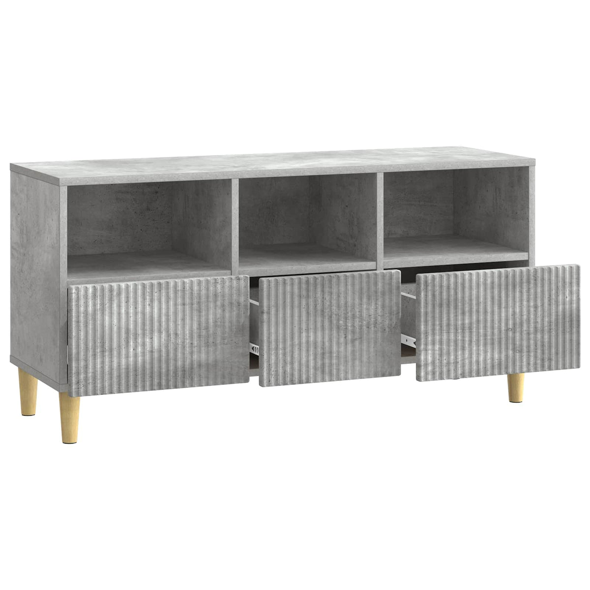 TV-skab 102 x 34,5 x 50 cm Betongrå Konstrueret træ