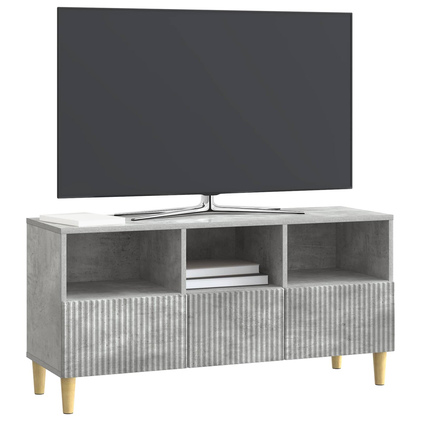 TV-skab 102 x 34,5 x 50 cm Betongrå Konstrueret træ