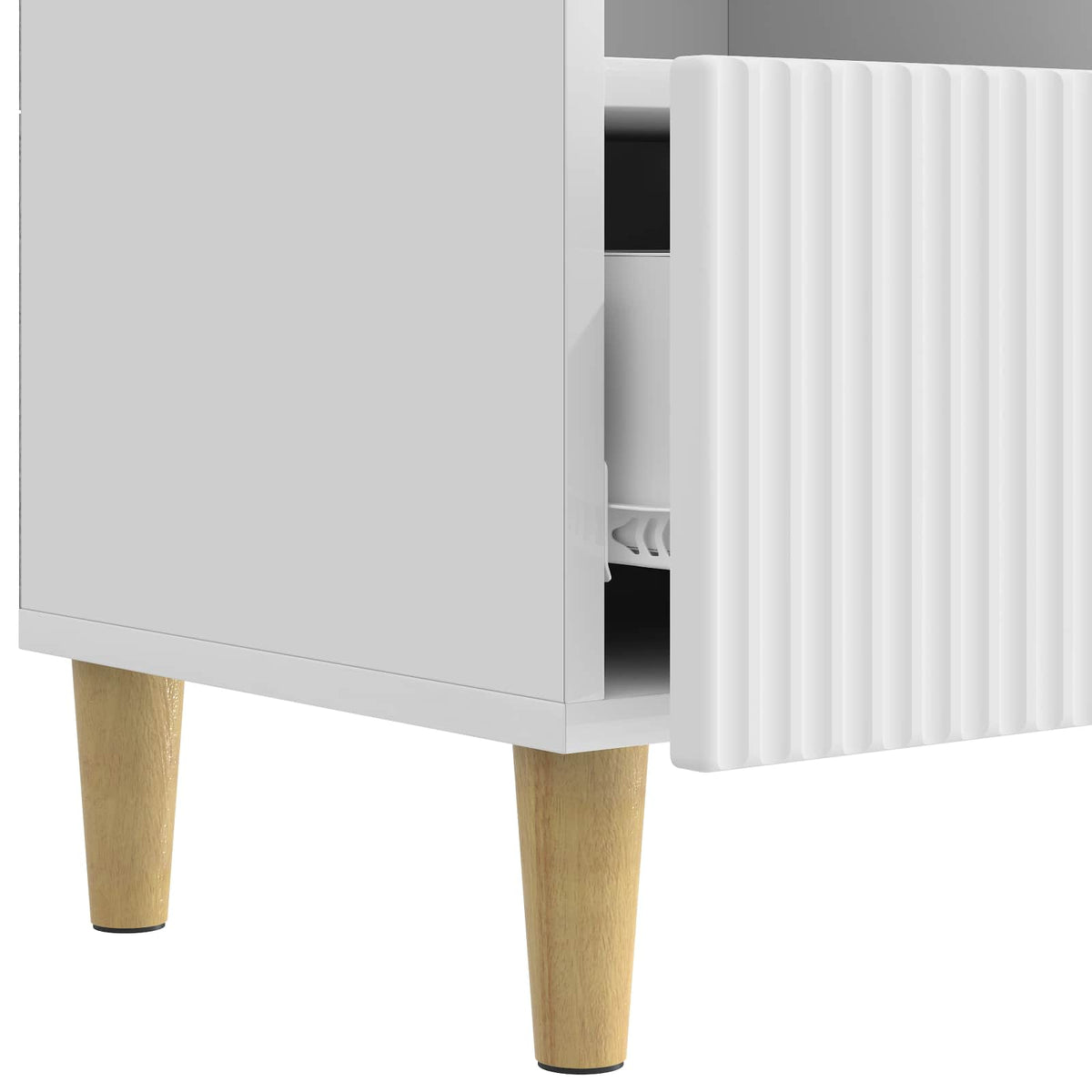 TV-skab 102 x 34,5 x 50 cm Hvid højglans Konstrueret træ