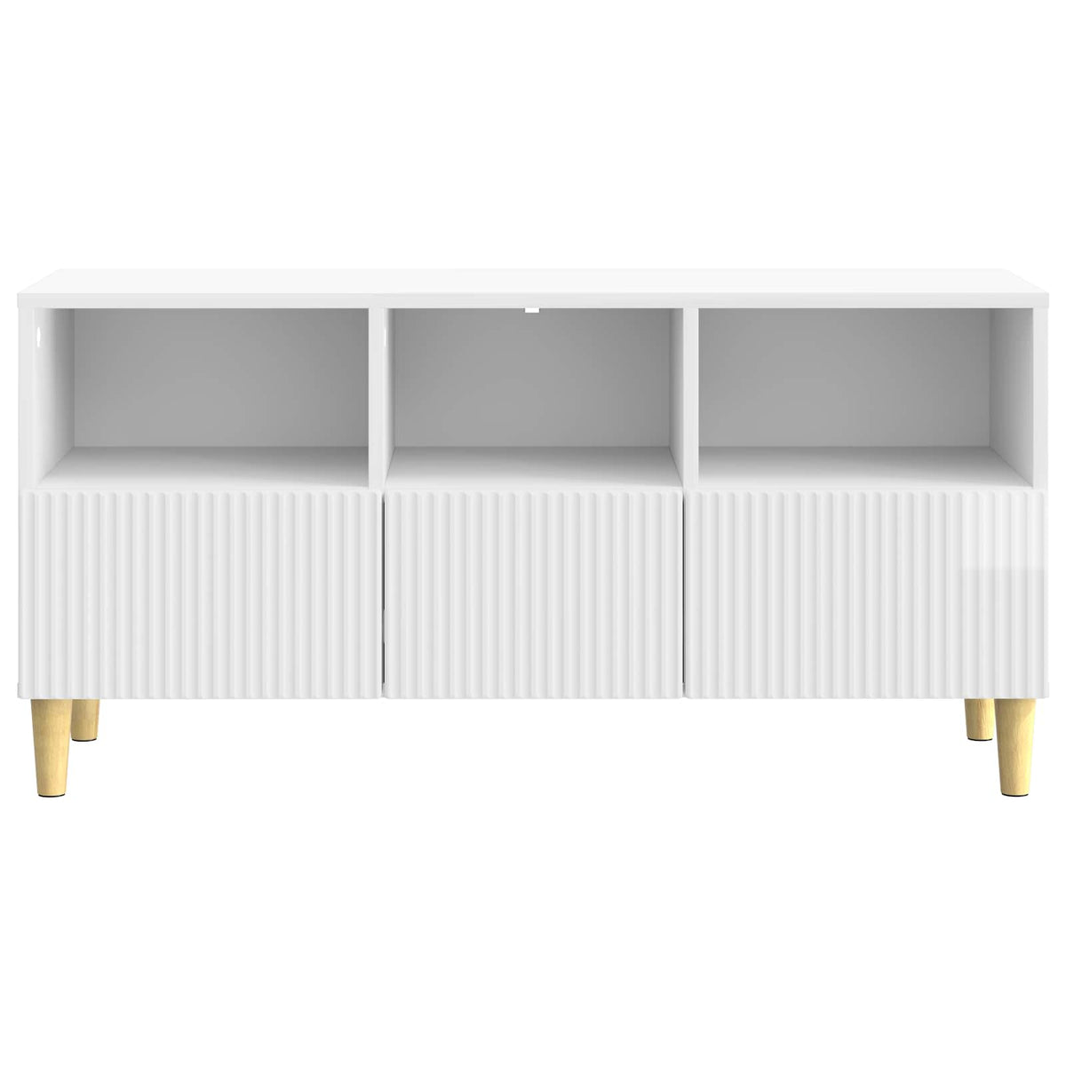 TV-skab 102 x 34,5 x 50 cm Hvid højglans Konstrueret træ