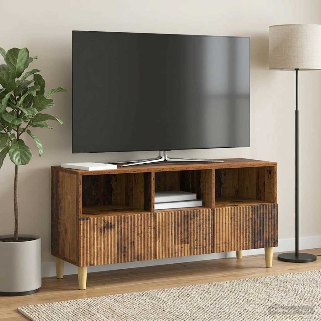 TV-skab 102 x 34,5 x 50 cm Gammelt træ Konstrueret træ