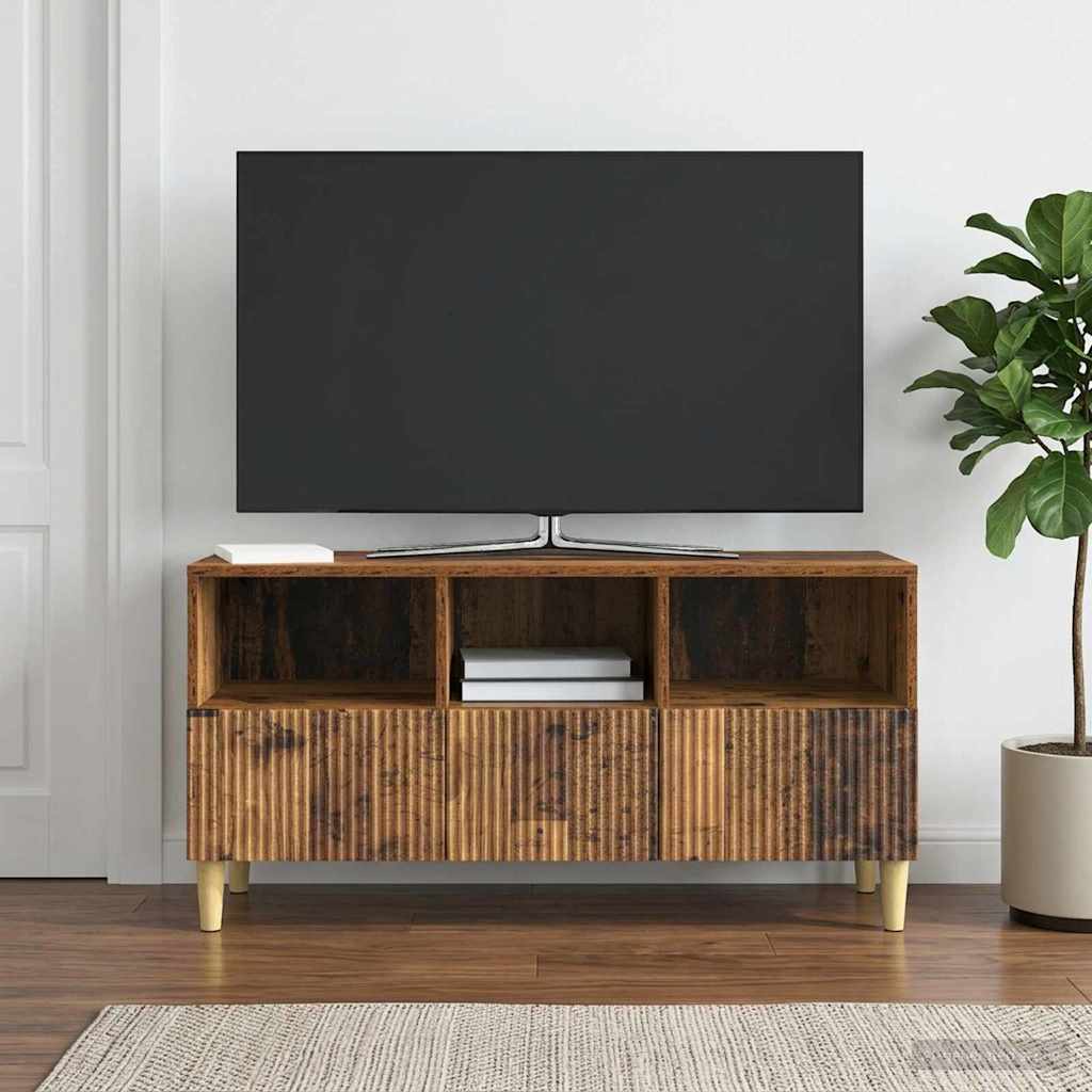TV-skab 102 x 34,5 x 50 cm Gammelt træ Konstrueret træ