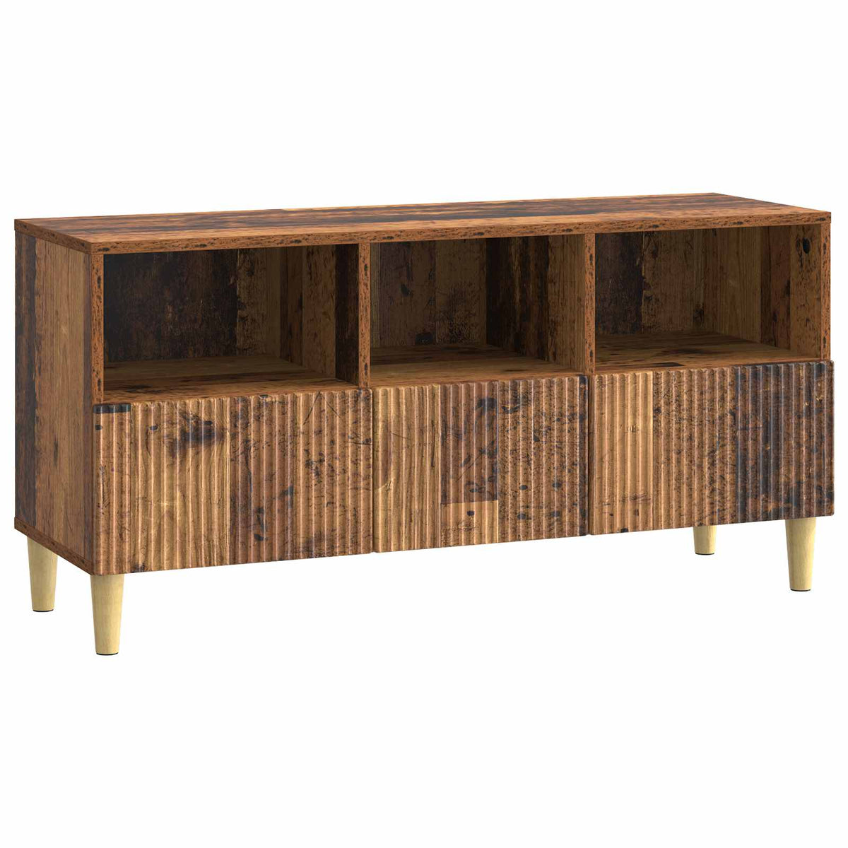 TV-skab 102 x 34,5 x 50 cm Gammelt træ Konstrueret træ