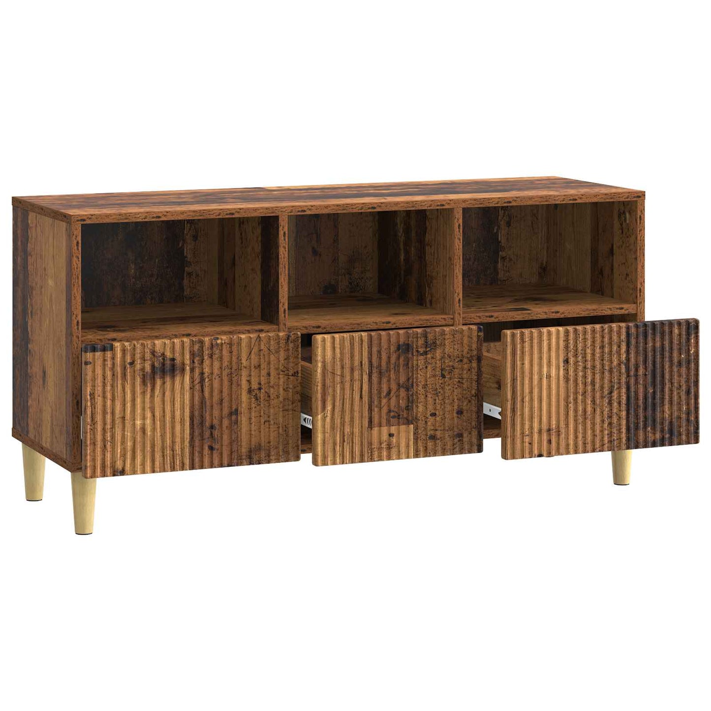 TV-skab 102 x 34,5 x 50 cm Gammelt træ Konstrueret træ