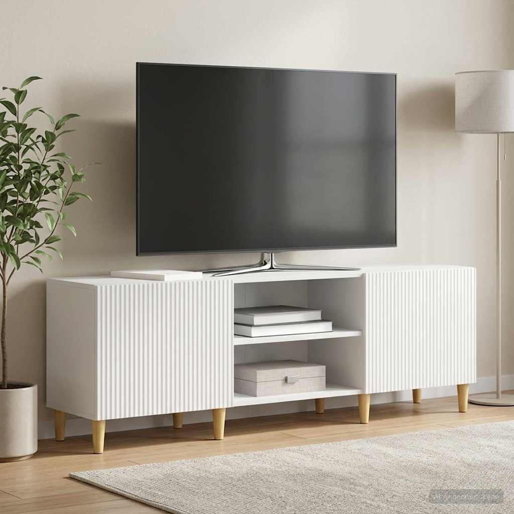 TV-skab Hvid 150 x 31 x 50 cm Konstrueret træ