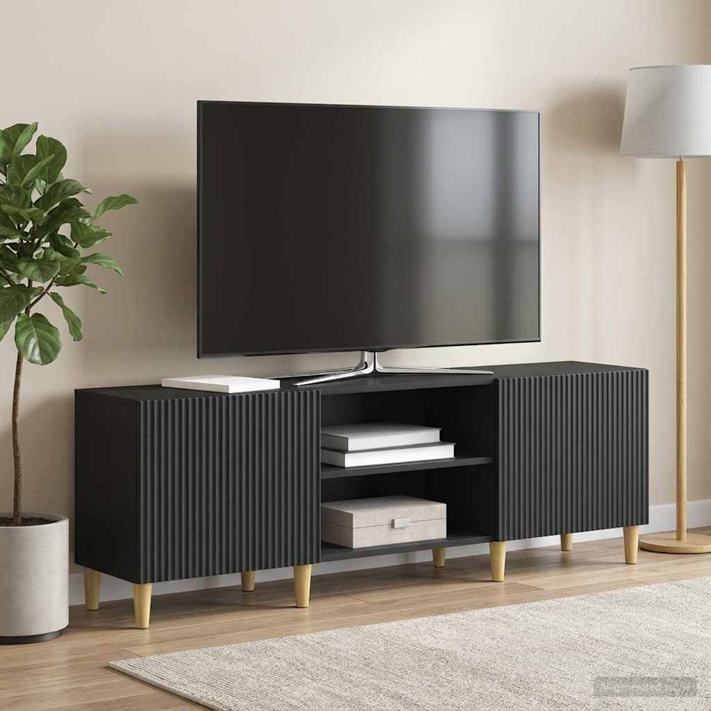 TV-skab Sort 150 x 31 x 50 cm Konstrueret træ