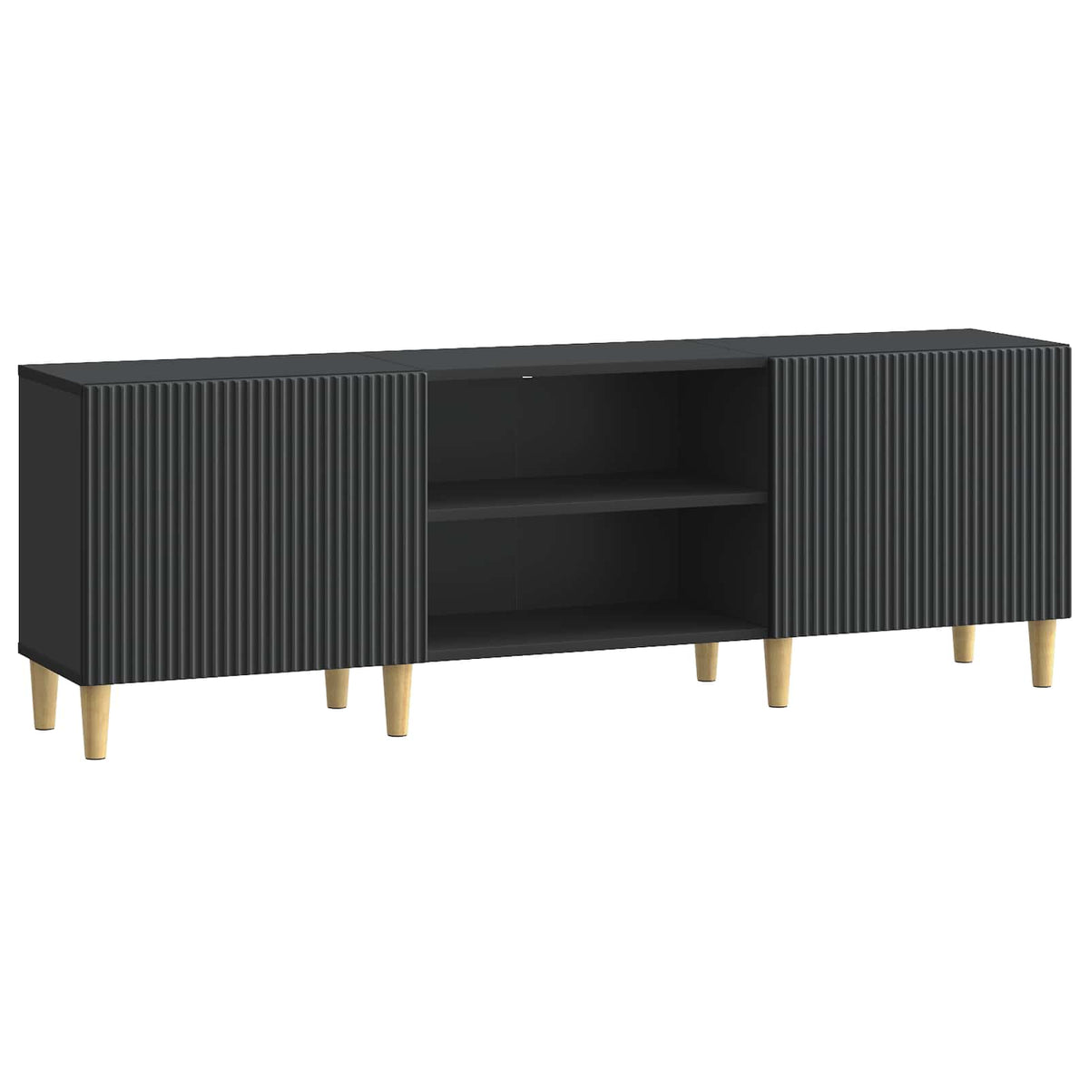 TV-skab Sort 150 x 31 x 50 cm Konstrueret træ