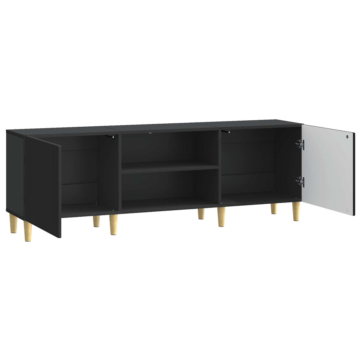 TV-skab Sort 150 x 31 x 50 cm Konstrueret træ