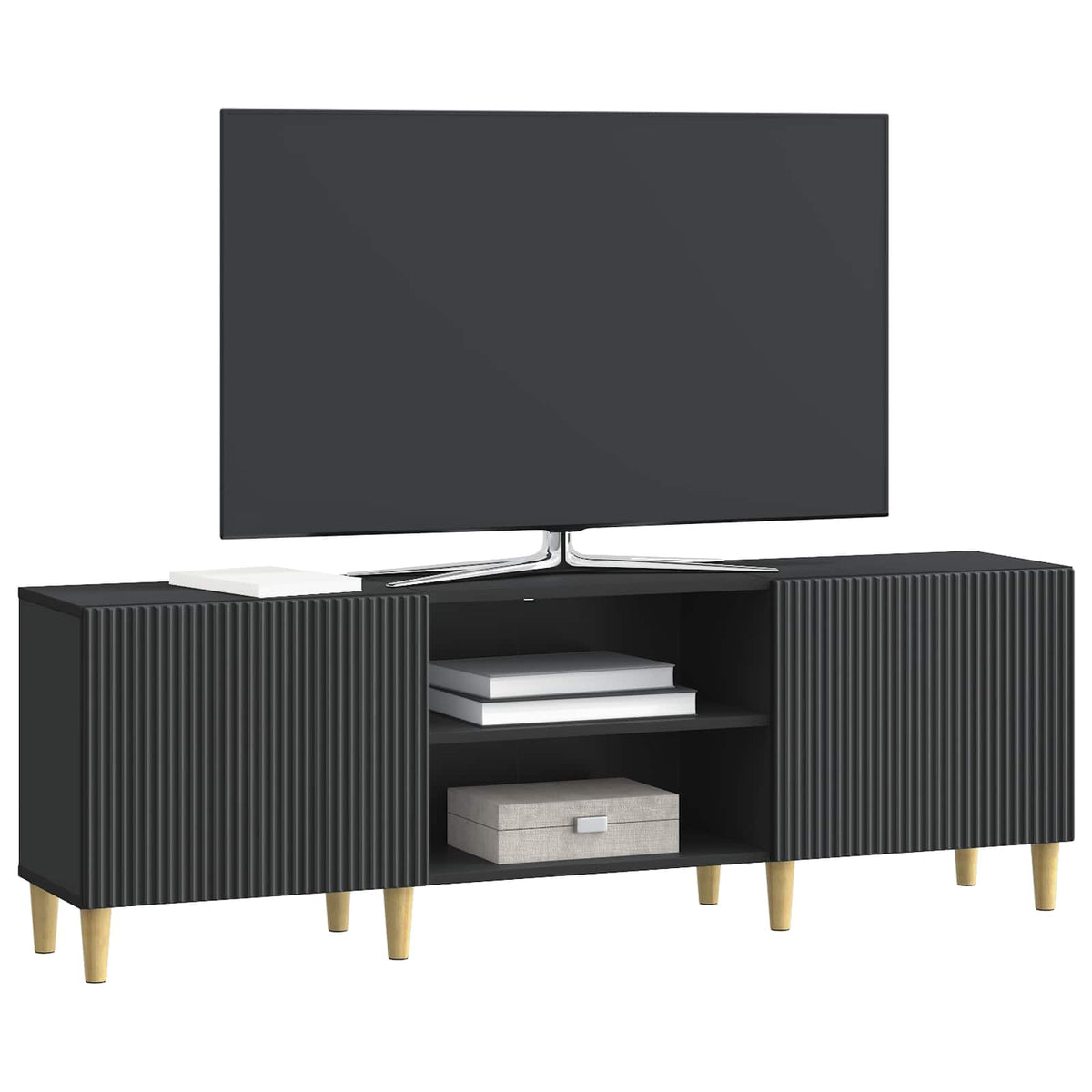TV-skab Sort 150 x 31 x 50 cm Konstrueret træ