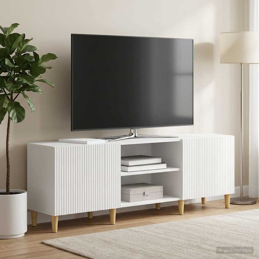 TV-skab Hvid højglans 150 x 31 x 50 cm Konstrueret træ