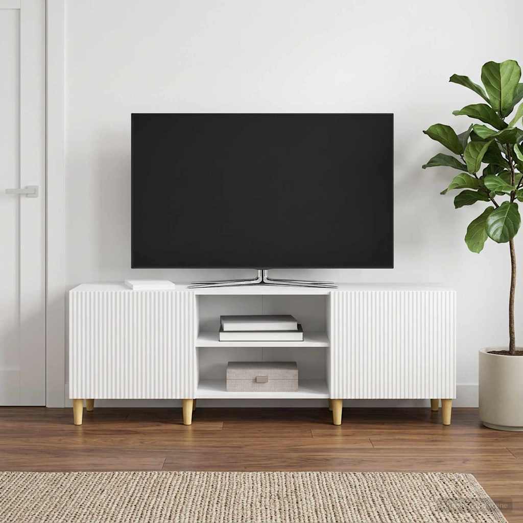 TV-skab Hvid højglans 150 x 31 x 50 cm Konstrueret træ