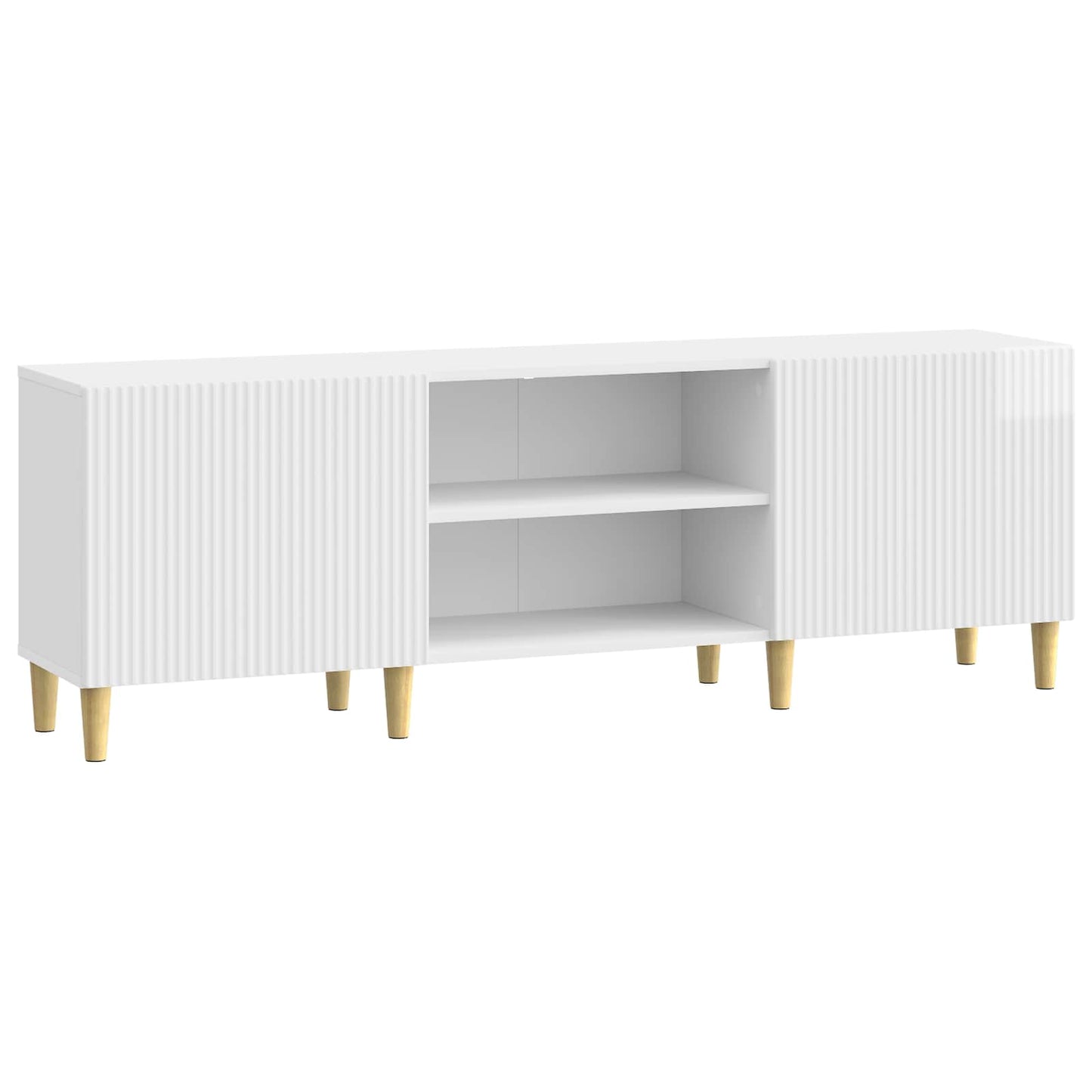 TV-skab Hvid højglans 150 x 31 x 50 cm Konstrueret træ